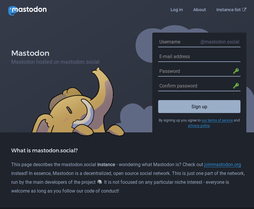 Screenshot of mastodon at 2017-09-28